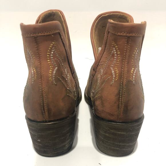 Corral Womens Embroidery Ankle Western Boots Pink  Q0174 Size US 7 - Picture 11 of 14